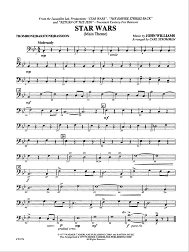 Star Wars Main Theme: 1st Trombone