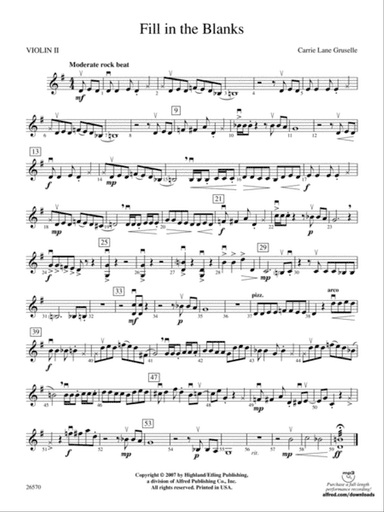 Fill in the Blanks: 2nd Violin