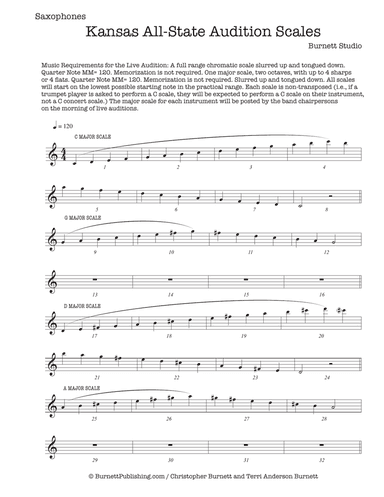 Kansas All-State Scales - SAXOPHONE