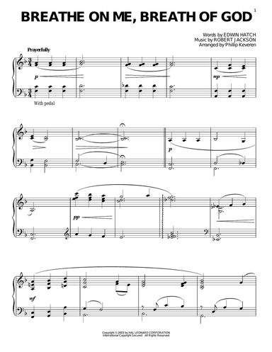 Breathe On Me, Breath Of God (arr. Phillip Keveren)