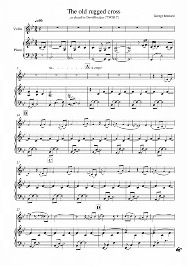 The old rugged cross (piano & violin)