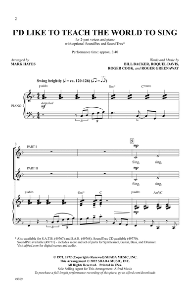 I'd Like to Teach the World to Sing