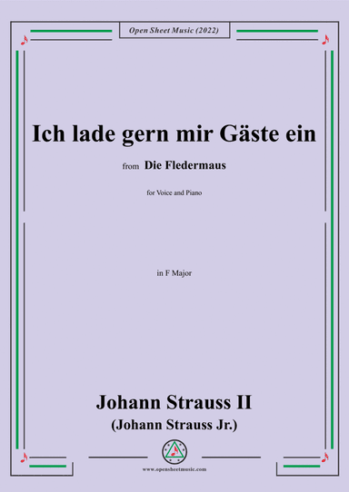 Johann Strauss II-Ich lade gern mir Gäste ein(No.7),in F Major