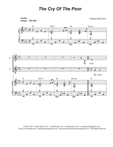 The Cry Of The Poor (Vocal Quartet - (SATB)
