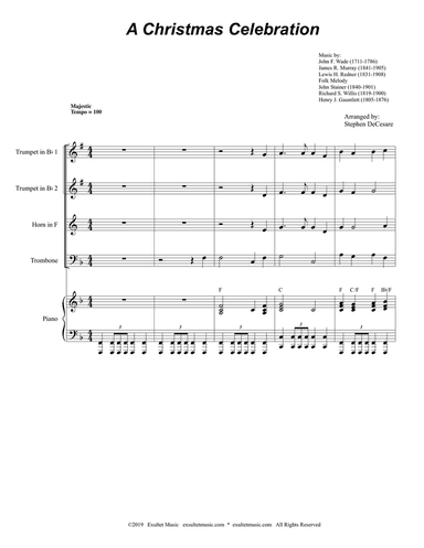 A Christmas Celebration (for Brass Quartet and Piano)