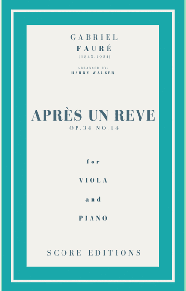 Après un rêve (Fauré) for Viola and Piano
