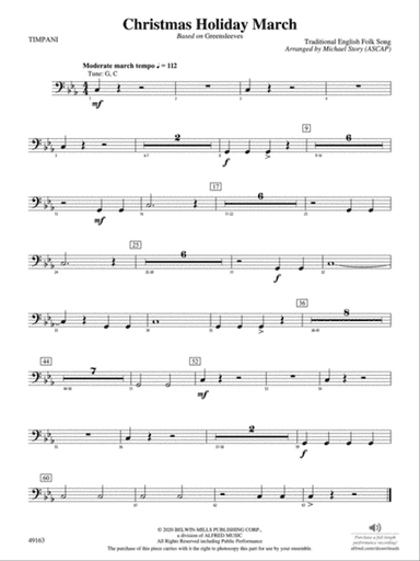 Christmas Holiday March: Timpani