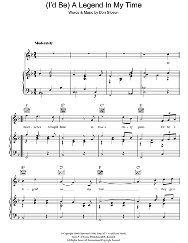 (I'd Be) A Legend In My Time