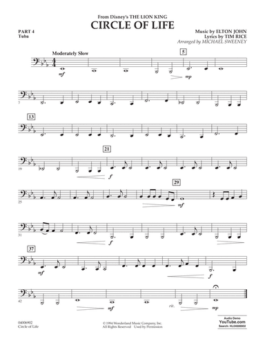 Circle of Life (from The Lion King) (arr. Michael Sweeney) - Pt.4 - Tuba