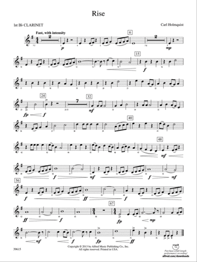 Rise: 1st B-flat Clarinet