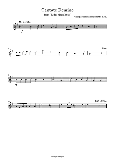Cantate Domino in G