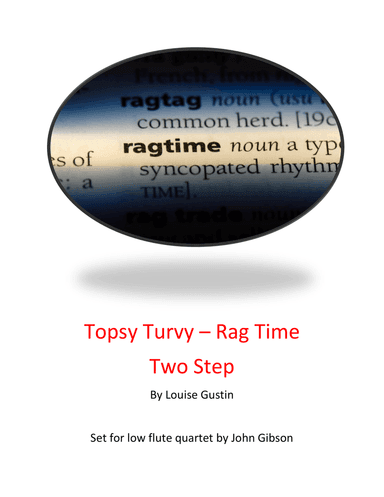 Topsy Turvy Ragtime 2-step set for 4 low flutes