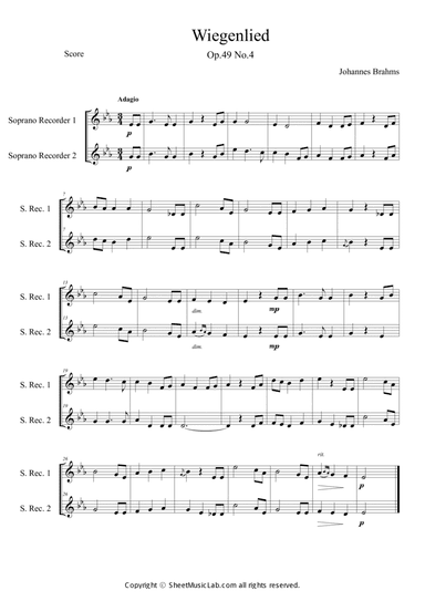 Wiegenlied Op.49, No.4 Lullaby