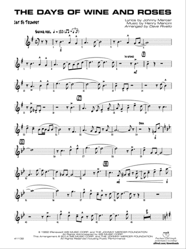 The Days of Wine and Roses: 1st B-flat Trumpet