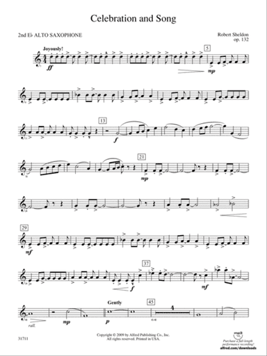 Celebration and Song: 2nd E-flat Alto Saxophone