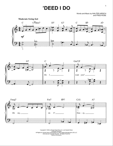 'Deed I Do