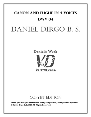Canon and Fugue in 4 voices, DWV 04