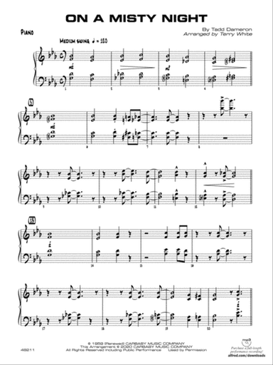 On a Misty Night: Piano Accompaniment