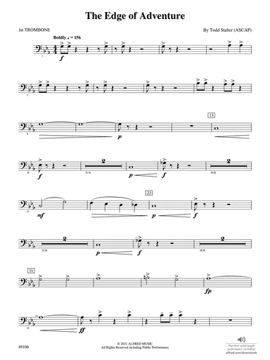 The Edge of Adventure: 1st Trombone