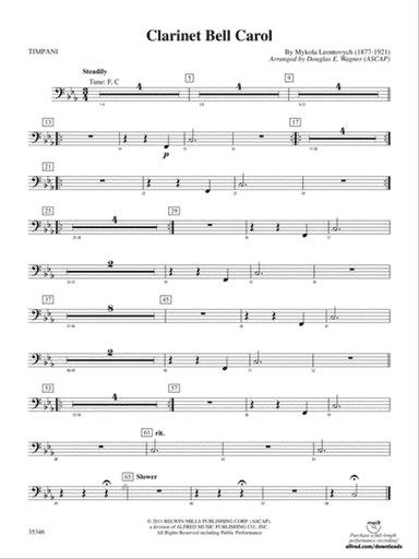 Clarinet Bell Carol: Timpani