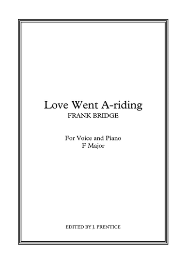 Love Went A-riding (F Major)