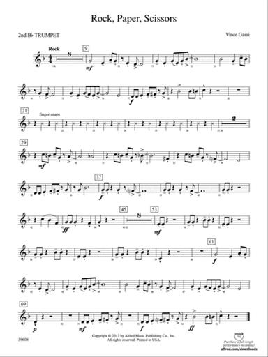Rock, Paper, Scissors: 2nd B-flat Trumpet