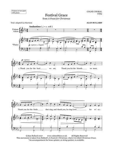 Festival Grace (unison or two-part voices)