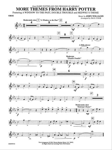 Harry Potter and the Prisoner of Azkaban, More Themes from: Oboe