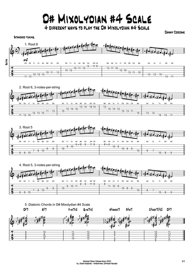 D# Mixolydian #4 Scale (4 Ways to Play)