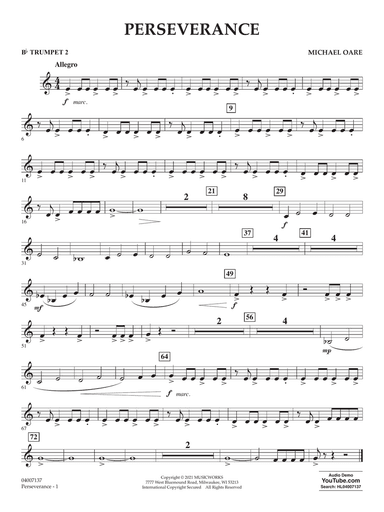 Perseverance - Bb Trumpet 2