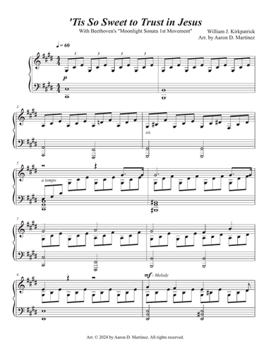 Tis So Sweet to Trust in Jesus (With Moonlight Sonata)