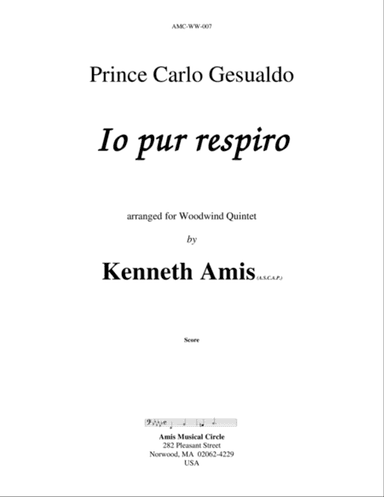 Io pur respiro (for woodwind quintet)