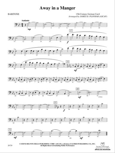 Away in a Manger: Baritone B.C.