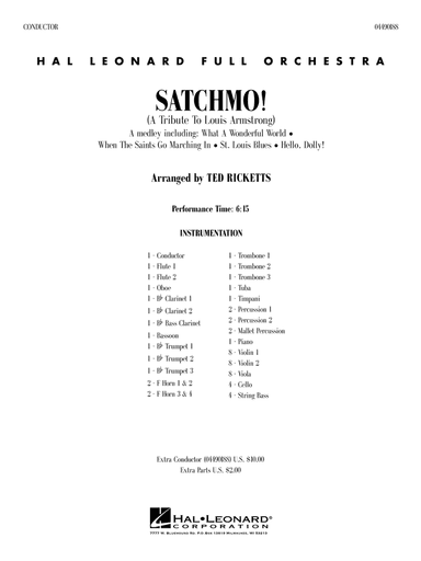 Satchmo! - A Tribute to Louis Armstrong (arr. Ted Ricketts) - Conductor Score (Full Score)