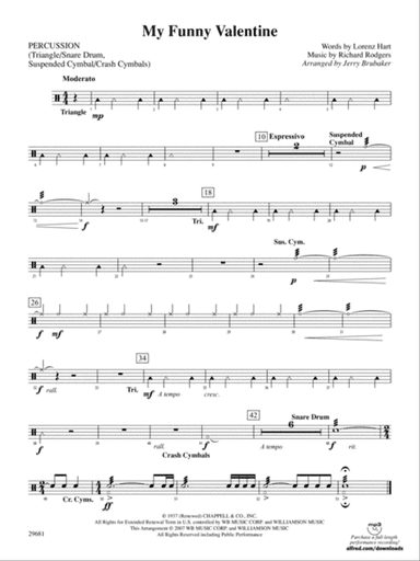 My Funny Valentine: 1st Percussion