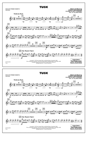 Tusk (arr. Matt Conaway) - Mallet Percussion 2
