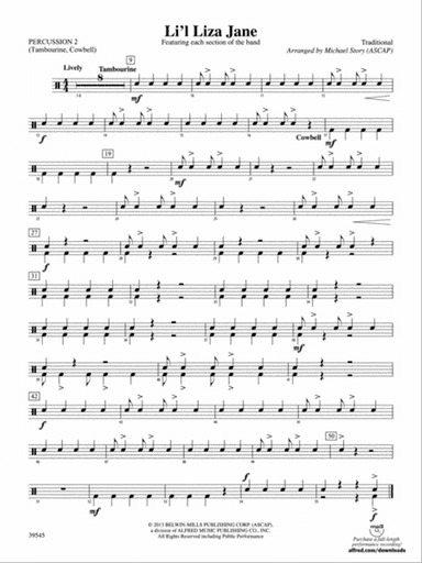 Li'l Liza Jane: 2nd Percussion