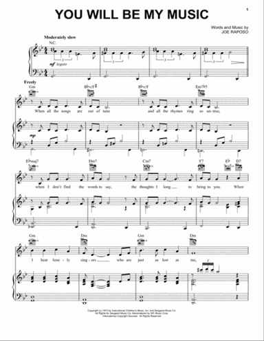 You Will Be My Music