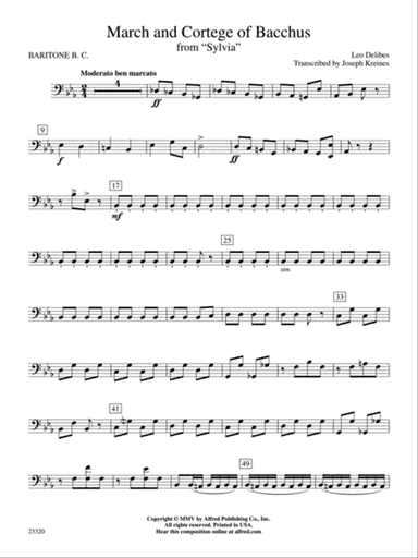 March and Cortege of Bacchus: Baritone B.C.