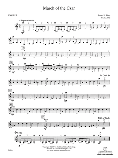 March of the Czar: 1st Violin