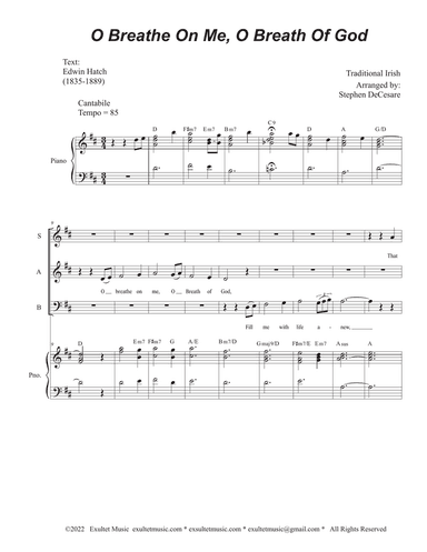 O Breathe On Me, O Breath Of God (Vocal Trio - (SAB)