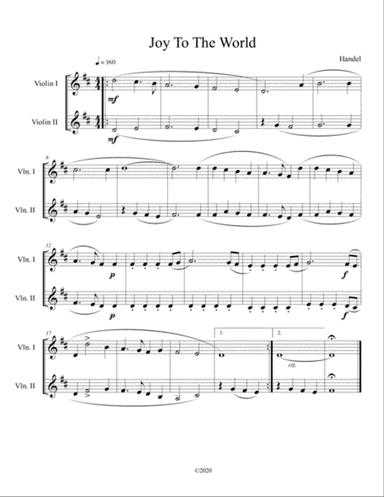 Joy To The World (violin duet)