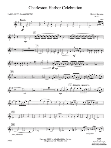 Charleston Harbor Celebration: 2nd E-flat Alto Saxophone
