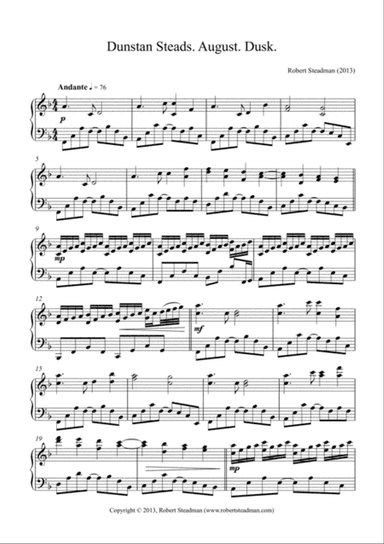 Dunstan Steads. August. Dusk.