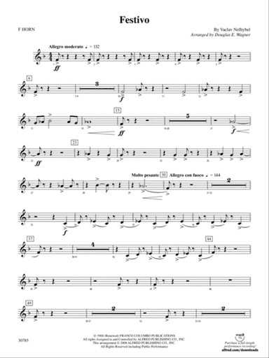 Festivo: 1st F Horn