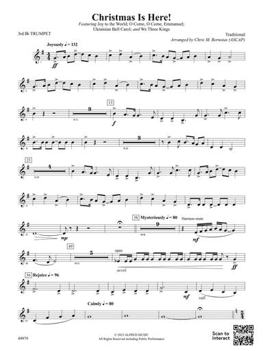 Christmas Is Here!: 3rd B-flat Trumpet