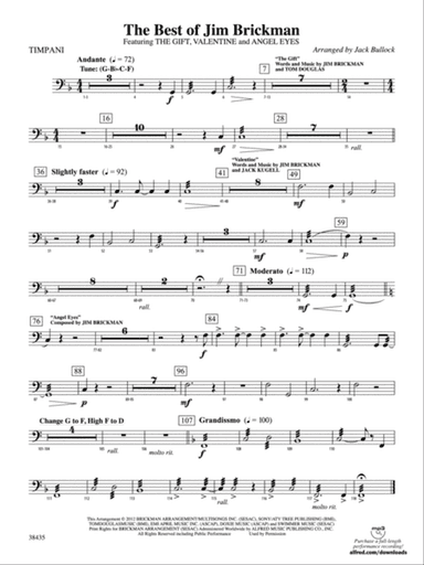 The Best of Jim Brickman: Timpani