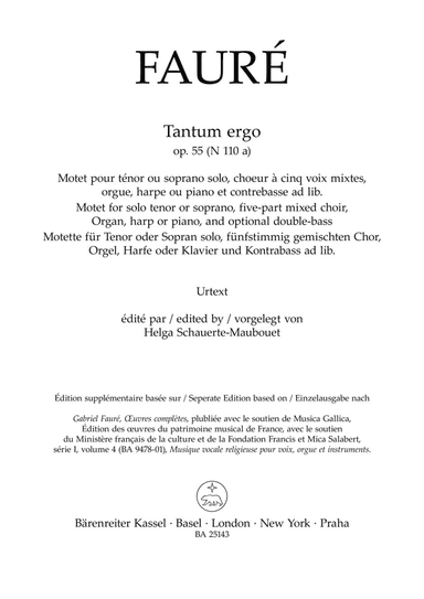 Tantum ergo, op. 55 N 110a