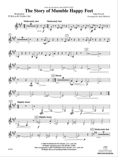 The Story of Mumble Happy Feet: (wp) E-flat Tuba T.C.