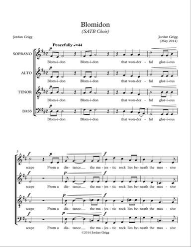 Blomidon (SATB Choir)